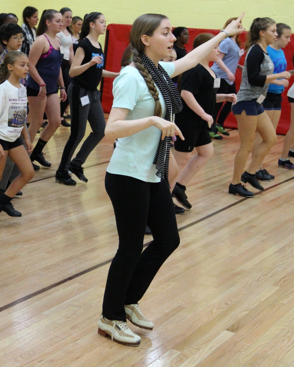 Hillary-Marie teaching a tap dance class